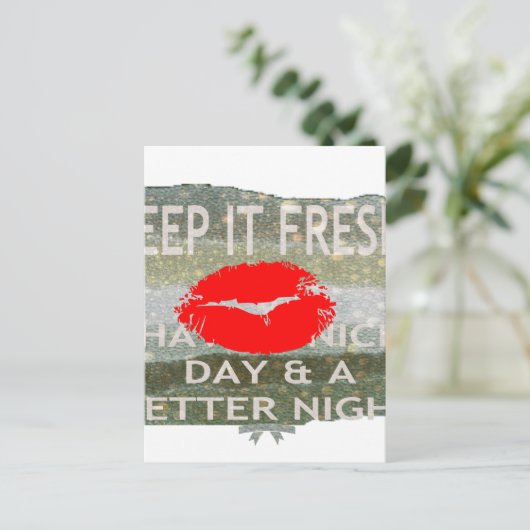 Carte Postale Faire-part Lèvres fraîches, Vibes Upliftantes : 'Gardez les C (Debout devant)