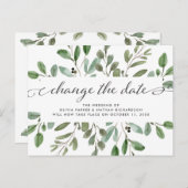 Carte Postale Faire-part Liage minimal | Mariage Modifier la date (Devant / Derrière)
