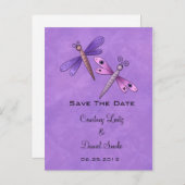 Carte Postale Faire-part Libellule Enregistrer La Date (Devant / Derrière)