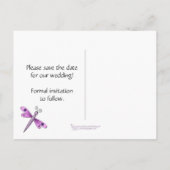 Carte Postale Faire-part Libellule Enregistrer La Date (Dos)