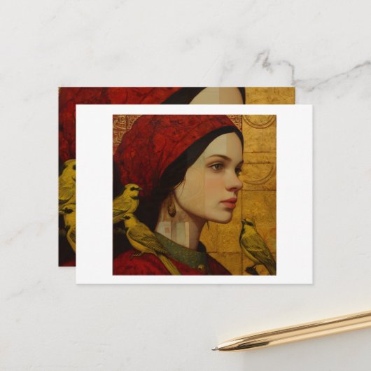 Carte Postale Faire-part Lienzo de imitación sin bordes (Devant/Arrière en situation)