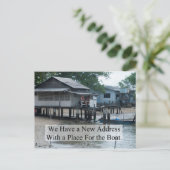 Carte Postale Faire-part Lieu pour le bateau amusant changement d'adresse (Debout devant)