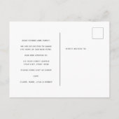 Carte Postale Faire-part Lieu que nous appelons Accueil Script Moderne Simp (Dos)