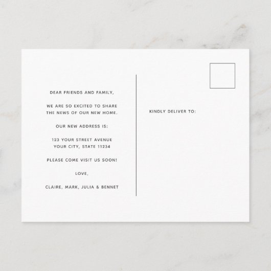 Carte Postale Faire-part Lieu que nous appelons Accueil Script Moderne Simp (Dos)