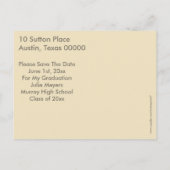 Carte Postale Faire-part Ligne de photos des diplômés (Dos)