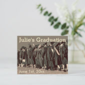 Carte Postale Faire-part Ligne de photos des diplômés (Debout devant)