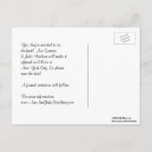 Carte Postale Faire-part Ligne d'horizon de NYC en noir et blanc et jaune C (Dos)