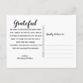 Carte Postale Faire-part Ligne géométrique moderne Brith photo (Dos)