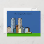 Carte Postale Faire-part Ligne Skyline d'affaires personnalisable déplacée (Devant / Derrière)