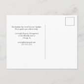 Carte Postale Faire-part Ligne Skyline d'affaires personnalisable déplacée (Dos)