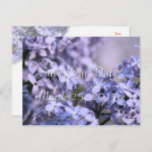 Carte Postale Faire-part Lilac Enregistrer l'Invitation à la Date - ou tout (Devant / Derrière)