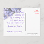 Carte Postale Faire-part Lilac Enregistrer l'Invitation à la Date - ou tout (Dos)