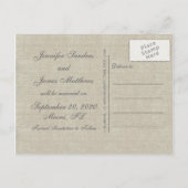 Carte Postale Faire-part Linge de monogramme Enregistrer la date (Dos)