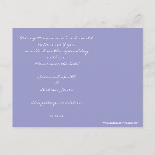 Carte Postale Faire-part Lion Rampant Renaissance Mariage (Dos)