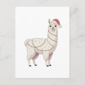 Carte Postale Faire-part Llama Guirlandes de Noël Animaux Robustes Amoureux (Devant)