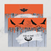 Carte Postale Faire-part Loft de la fête d'Halloween (Devant / Derrière)