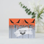 Carte Postale Faire-part Loft de la fête d'Halloween (Debout devant)