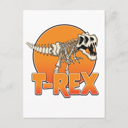 Carte Postale Faire-part logo de T-REX dessiné (Devant)