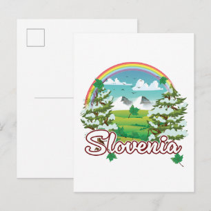 Carte Postale Faire-part logo de Voyage Slovénie