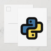Carte Postale Faire-part Logo Python (Devant / Derrière)
