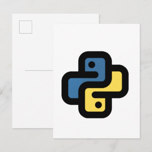 Carte Postale Faire-part Logo Python (Devant / Derrière)