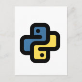Carte Postale Faire-part Logo Python (Devant)