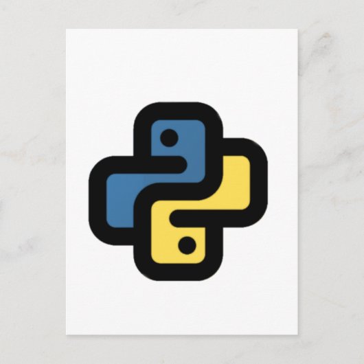 Carte Postale Faire-part Logo Python (Devant)