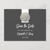 Carte Postale Faire-part Lone Sand Dollar - Charcoal Grey - Enregistrer la  (Devant)