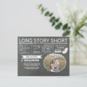 Carte Postale Faire-part Longue Histoire Courte Mariage Et Fête Du Bébé (Debout devant)