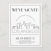 Carte Postale Faire-part Los Angeles Moderne Deco | Changement d'adresse (Devant)