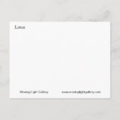 Carte Postale Faire-part Lotus (Dos)