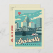 Carte Postale Faire-part Louisville, Kenucky | Enregistrer la date (Devant / Derrière)