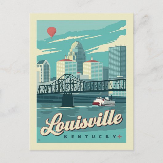 Carte Postale Faire-part Louisville, Kenucky | Enregistrer la date (Devant)