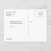 Carte Postale Faire-part LOVE and MERKS Modern Script Mariage Photos (Dos)