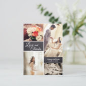 Carte Postale Faire-part LOVE and MERKS Modern Script Mariage Photos (Debout devant)