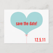 Carte Postale Faire-part Love Balloon Enregistrer la date (Devant)