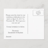 Carte Postale Faire-part Love Laughter Happily Ever Après Save the Date (Dos)