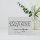 Carte Postale Faire-part Love Perfect Bond of Union~Écriture~Enregistrer la (Debout devant)