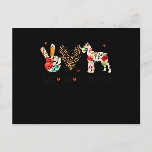 Carte Postale Faire-part Love Schnauzer Funny Venin Dog (Devant)