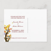 Carte Postale Faire-part Love Trees Mariage rustique Enregistrer la date (Dos)