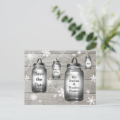 Carte Postale Faire-part Love Winter Grange Mariages Enregistrer la date (Debout devant)