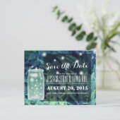 Carte Postale Faire-part Lucioles Classeuses Bocal Mason Lumineux Économise (Debout devant)