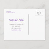 Carte Postale Faire-part Lumières Bokeh Enregistrez la date Fête d'annivers (Dos)