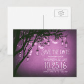 Carte Postale Faire-part lumières de campagne rustique mason jarres enregis (Devant / Derrière)