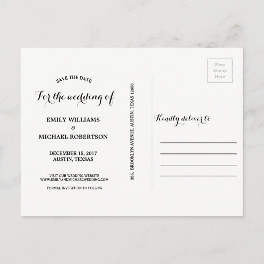 Carte Postale Faire-part Lumières de chaîne élégantes turquoise bokeh save  (Dos)