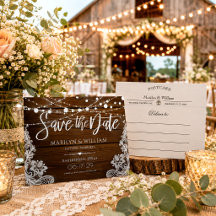 Lumières de Chaîne en Bois Rustique Mariage Enregi