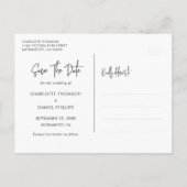 Carte Postale Faire-part Lumières de corde en bois doré de Bourgogne Script (Dos)