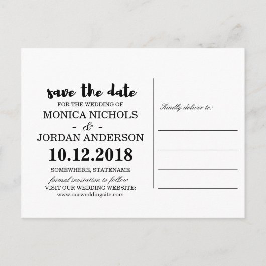 Carte Postale Faire-part Lumières de Fée Blanches Pailletées Bleues SAUVEGA (Dos)