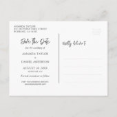 Carte Postale Faire-part Lumières en Bois de Bourgogne Rustique Mariage Enr (Dos)