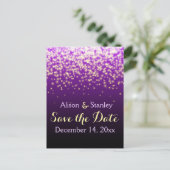 Carte Postale Faire-part Lumières scintillantes dans le ciel mariage Enregi (Debout devant)